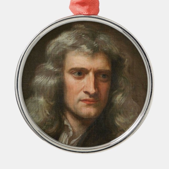 Isaac Newton Metal Ornament (Front)