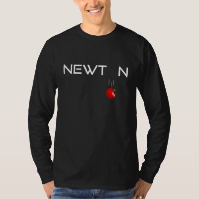 Isaac Newton Physicist Mathematician Gravity Apple T-Shirt