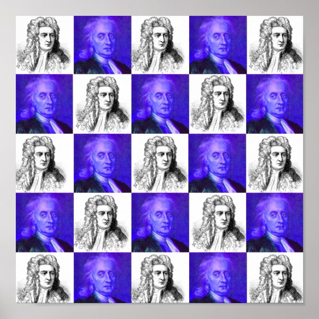 Isaac Newton pop art Poster (Front)