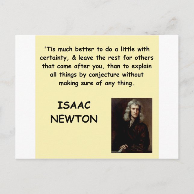 isaac newton postcard (Front)