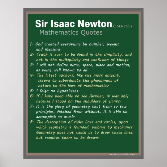 Isaac Newton Quotes Poster 6375