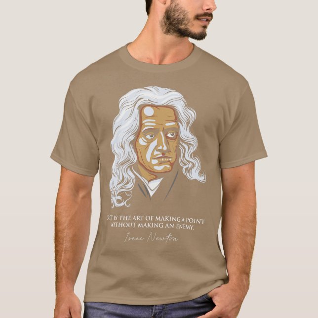 Isaac Newton Quotes T-Shirt (Front)