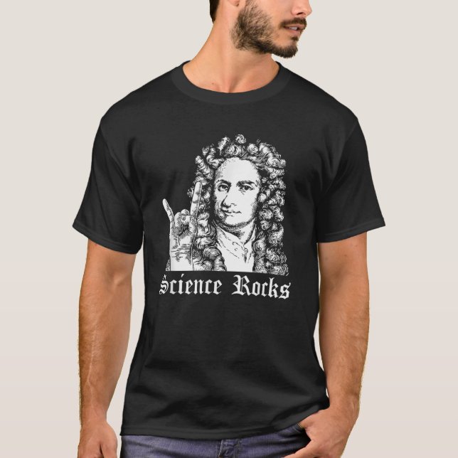 Isaac Newton Science Rocks T-Shirt (Front)