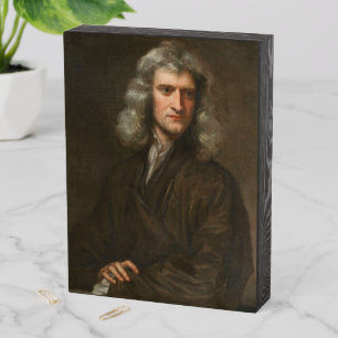Isaac Newton Wooden Box Sign