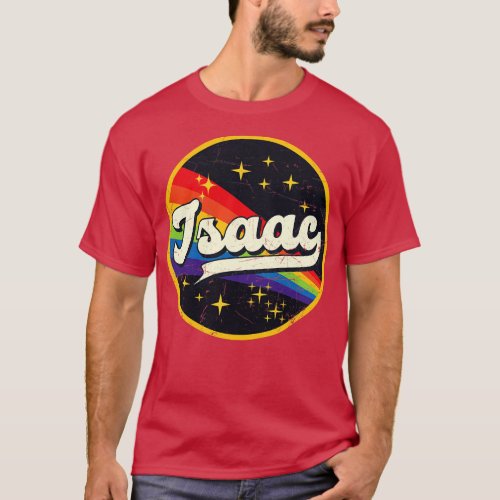 Isaac Rainbow In Space Vintage GrungeStyle T_Shirt