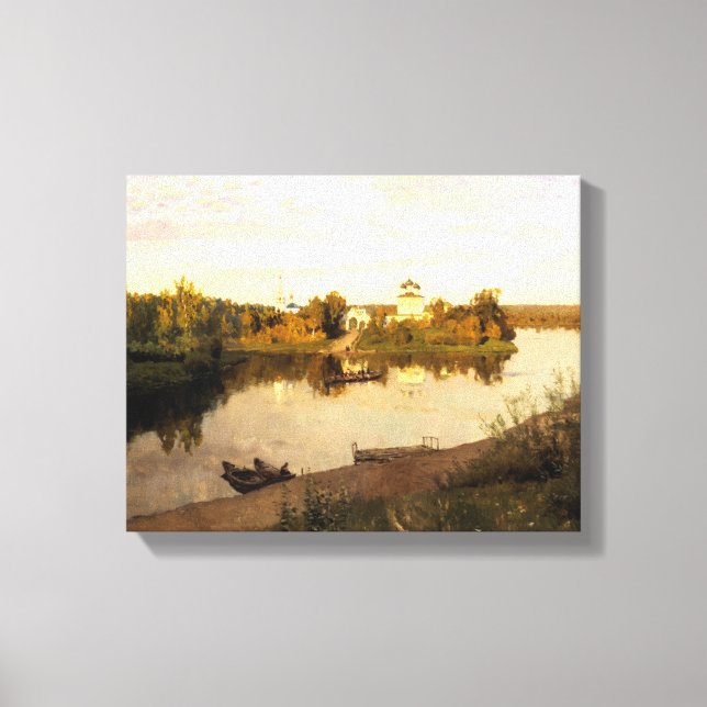 Isaak Levitan 'Evening Bells' painting Canvas Print (Front)
