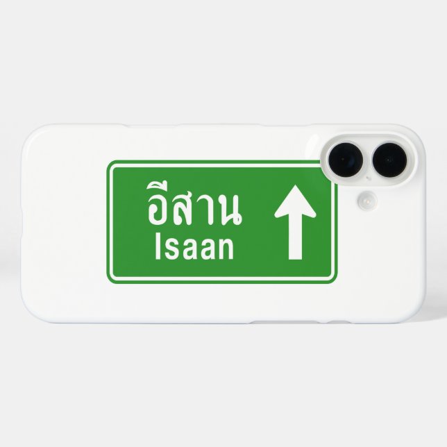 Isaan Ahead ⚠ Thai Highway Traffic Sign ⚠ Case-Mate iPhone Case (Back (Horizontal))