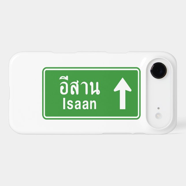 Isaan Ahead ⚠ Thai Highway Traffic Sign ⚠ Case-Mate iPhone Case (Back (Horizontal))