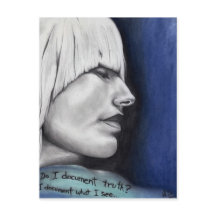 Isabel Blonde Woman Portrait Original Art Drawing