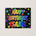 [ Thumbnail: "Isabel" First Name, Fun "Happy Birthday" Jigsaw Puzzle ]