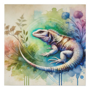 Isabel lizard 241024AREF146 - Watercolor Faux Canvas Print