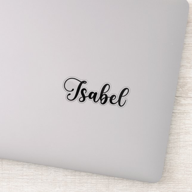 Isabel Name - Handwritten Calligraphy Sticker (Detail)
