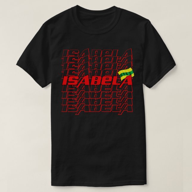 Isabela Cascade text T-Shirt (Design Front)
