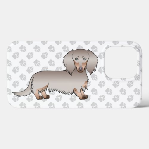 Isabella And Tan Long Hair Dachshund Dog  Paws iPhone 13 Pro Case