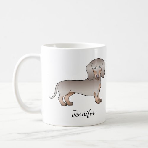 Isabella And Tan Short Hair Dachshund Dog And Name Coffee Mug