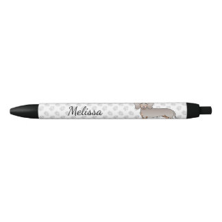 Isabella And Tan Short Hair Dachshund Dog And Name Pen