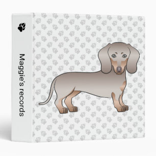 Isabella And Tan Short Hair Dachshund Dog And Text 3 Ring Binder