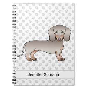 Isabella And Tan Short Hair Dachshund Dog And Text Notebook