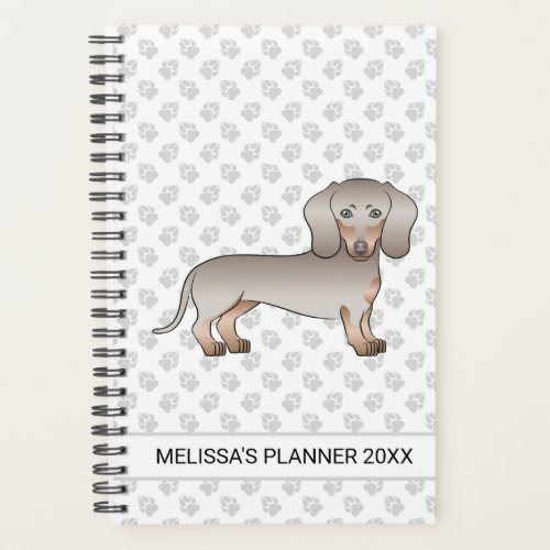 Isabella And Tan Short Hair Dachshund Dog And Text Planner