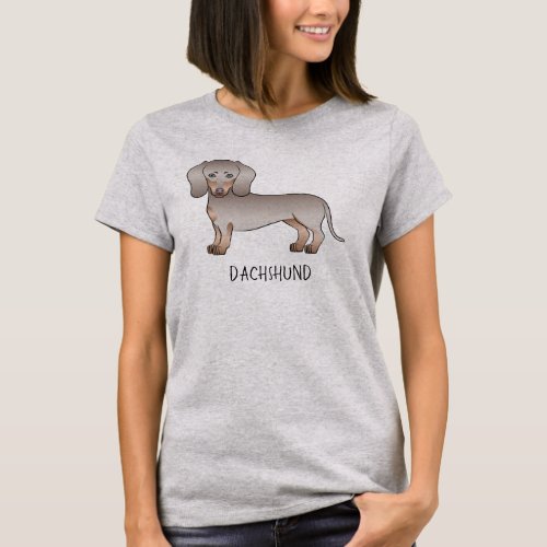 Isabella And Tan Short Hair Dachshund Dog And Text T_Shirt