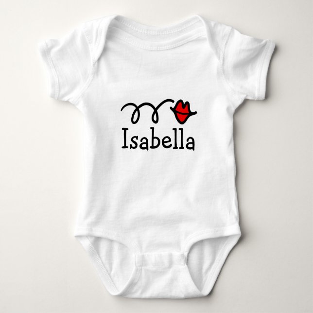 Isabella baby name t-shirt baby bodysuit (Front)