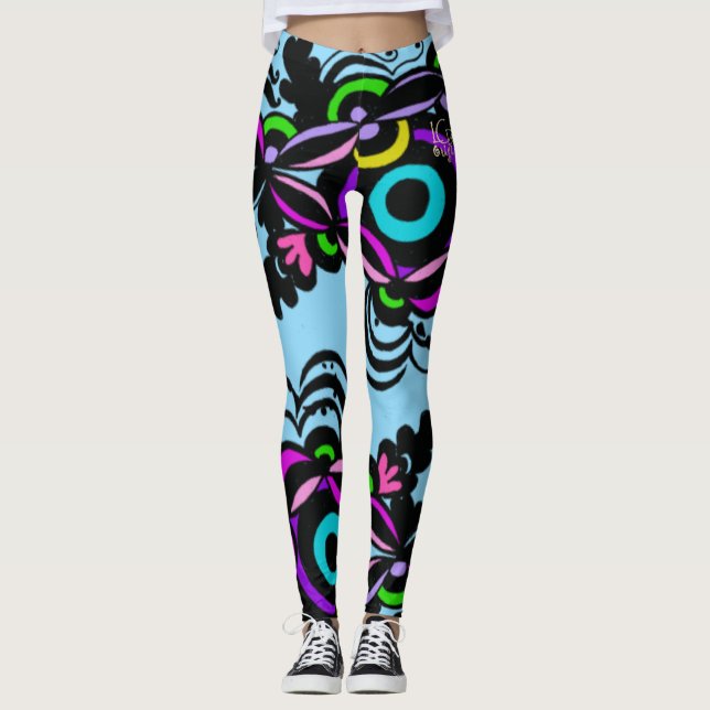 Isabella Blue Leggings (Front)
