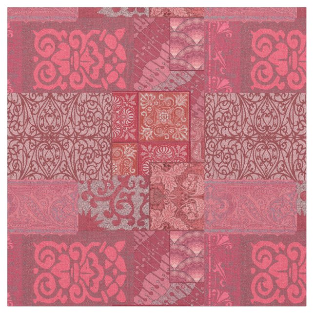Isabella Burgundy Red Fabric (Close Up)