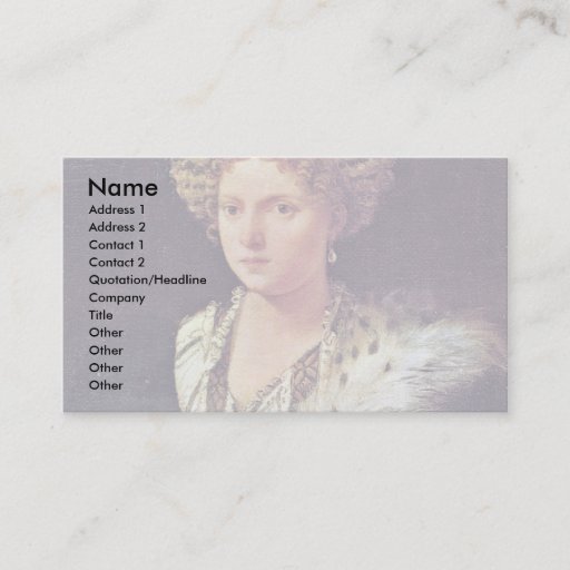 Customizable Isabella Dâ â‚¬ â„¢ Estedeutsch: Portrait Of Isabella Business Cards