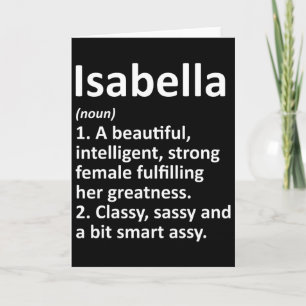 Isabella Definition Personalized Name Funny Christ Card