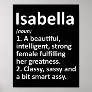 Isabella Definition Personalized Name Funny Christ Poster