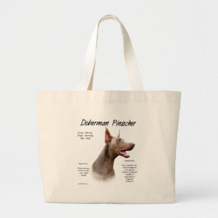 Isabella Doberman History Large Tote Bag