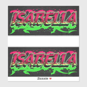 Isabella First Name Graffiti Decal Sticker