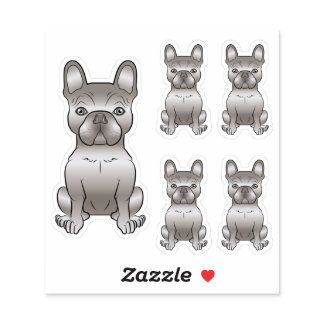Isabella French Bulldog Cartoon Dog Illustrations Sticker