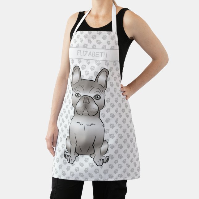 Isabella French Bulldog / Frenchie Cute Dog & Name Apron (Insitu)