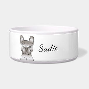 Isabella French Bulldog / Frenchie Cute Dog & Name Bowl