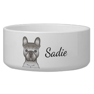 Isabella French Bulldog / Frenchie Cute Dog &amp; Name Bowl