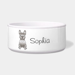 Isabella French Bulldog / Frenchie Cute Dog & Name Bowl