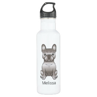 Isabella French Bulldog / Frenchie Cute Dog &amp; Name Stainless Steel Water Bottle
