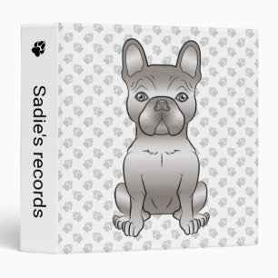 Isabella French Bulldog / Frenchie Cute Dog & Text 3 Ring Binder