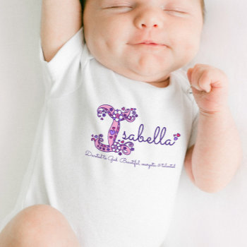 Isabella Girls Name & Meaning I Monogram Shirt by Mylittleeden at Zazzle