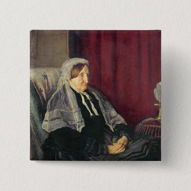 Isabella Heugh, 1872 Pinback Button (Front)