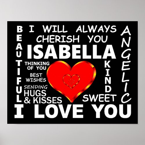 Isabella I Love You Poster