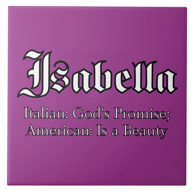 Isabella Meaning Tile (Front)