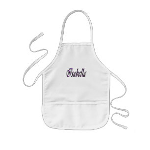 Isabella Name In Purple And Pink, Kids' Apron
