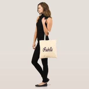Isabella Name In Purple And Pink, Tote Bag