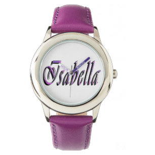 Isabella Name In Purple And Pink, Watch