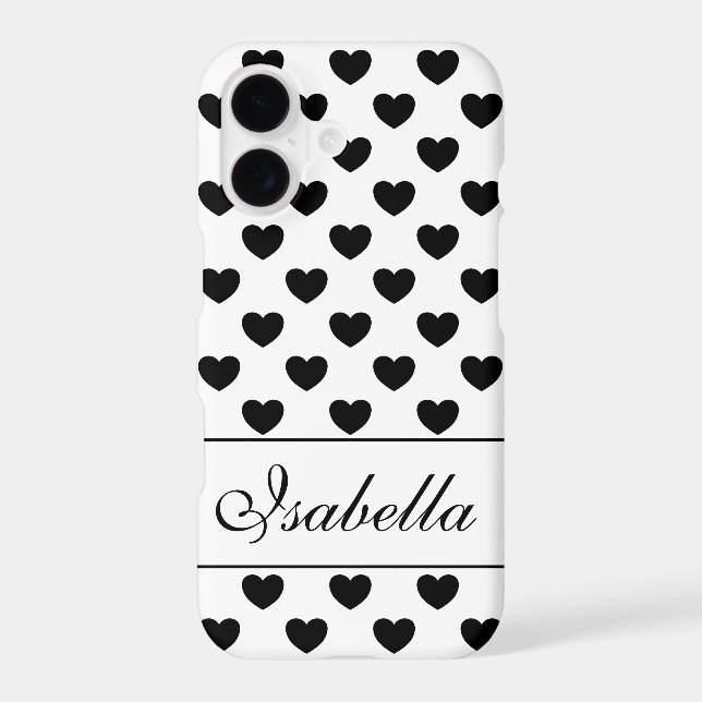 Isabella Name Template - Striking White And Black Case-Mate iPhone Case (Back)