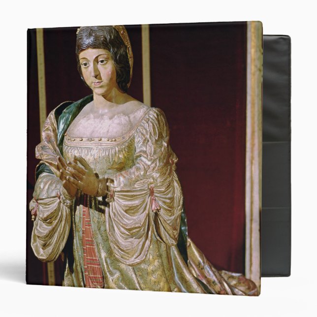 Isabella of Castile  in Prayer, 1520-22 3 Ring Binder (Front/Inside)