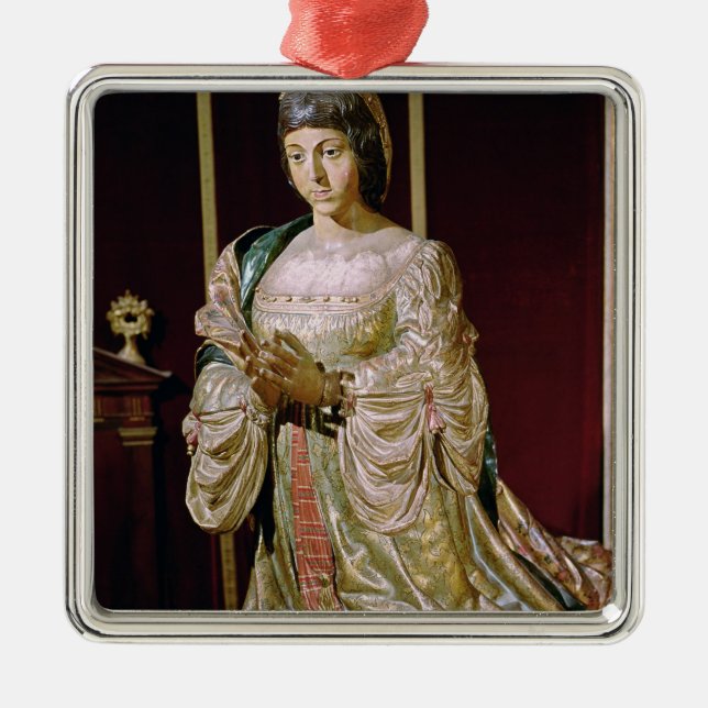 Isabella of Castile  in Prayer, 1520-22 Metal Ornament (Front)