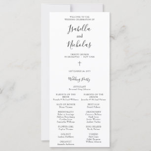 Isabella Simple Script Christian Wedding Program